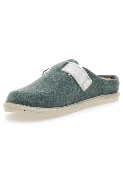 Pantofole verdi con fibbia regolabile e suola comfort Inblu 42 CS