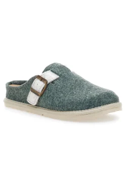 Pantofole verdi con fibbia regolabile e suola comfort Inblu 42 CS