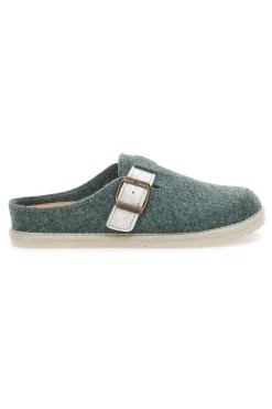 Pantofole verdi con fibbia regolabile e suola comfort Inblu 42 CS