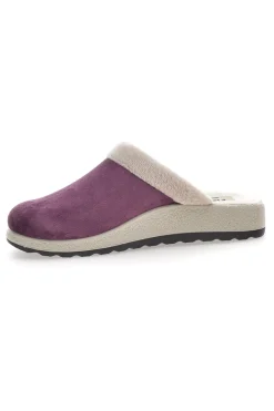 Pantofole viola con bordo in pelo e suola comfort Fly Flot 90510X20PM