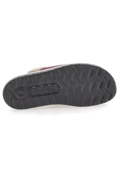 Pantofole viola con bordo in pelo e suola comfort Fly Flot 90510X20PM