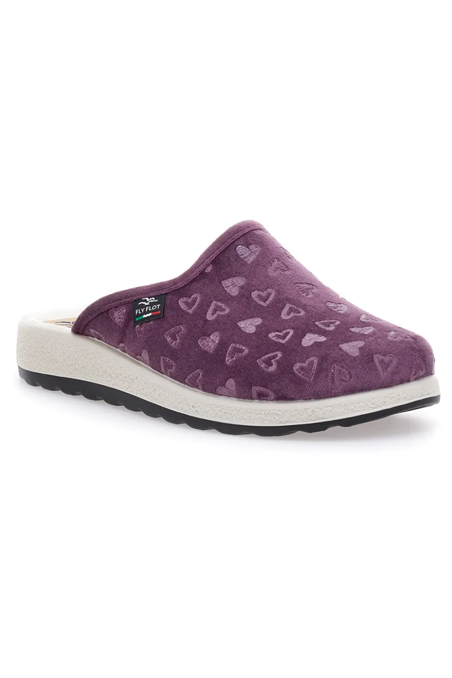 Pantofole viola con tomaia stretch FLY FLOT 5123