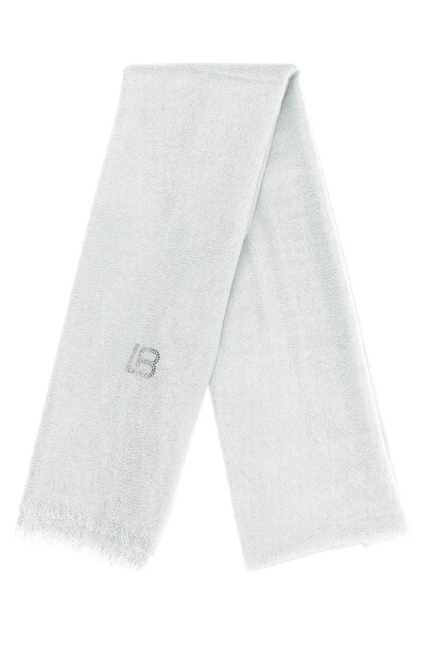 Pashmina bianca con frange Laura Biagiotti 99s298-71