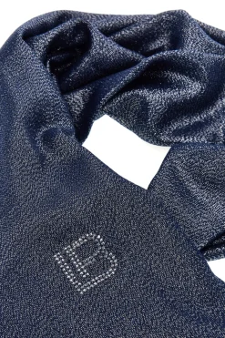Pashmina blu con frange Laura Biagiotti 99s298-71