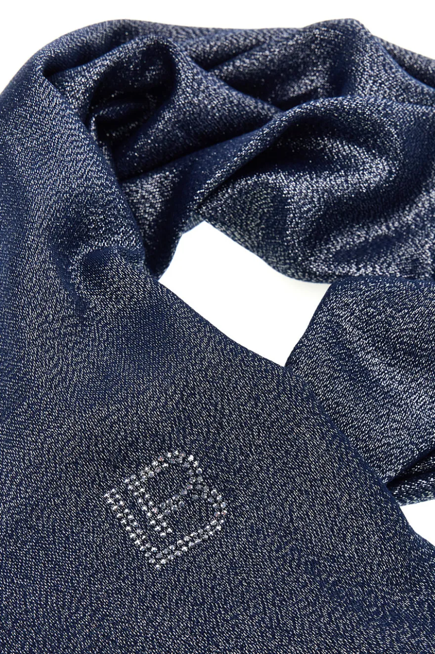 Pashmina blu con frange Laura Biagiotti 99s298-71