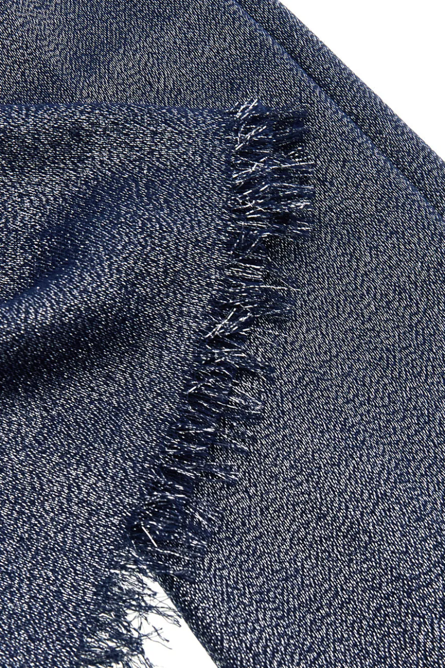 Pashmina blu con frange Laura Biagiotti 99s298-71