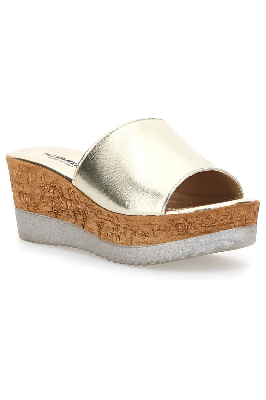 Pitatrello Plateau-Hausschuhe 2331 Gold