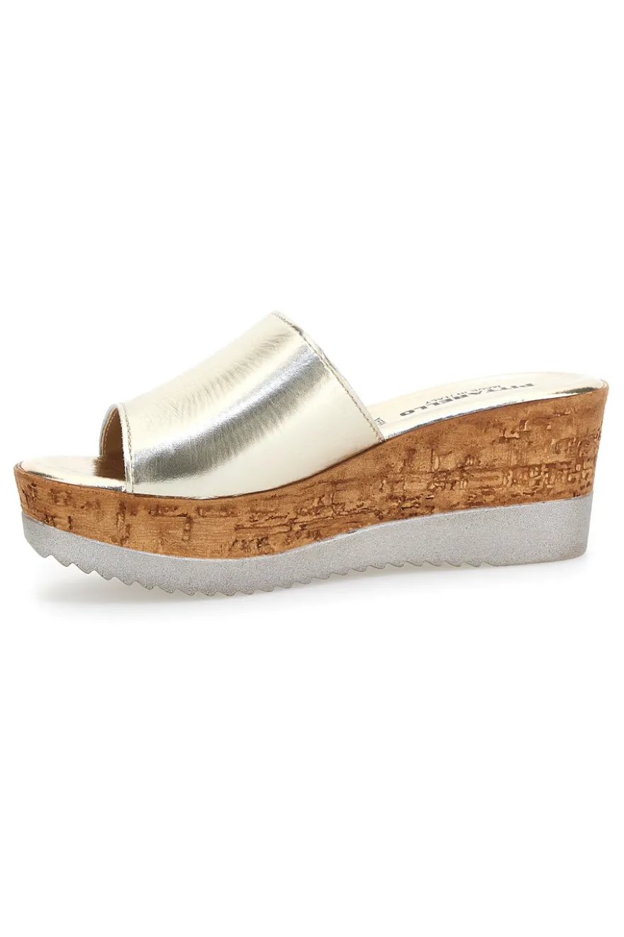 Pitatrello Plateau-Hausschuhe 2331 Gold