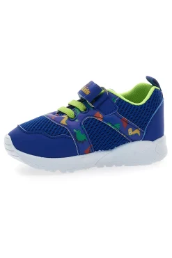 PITT KIDS PK2380B Blaue und grüne Lauflernschuhe mit Klettverschluss