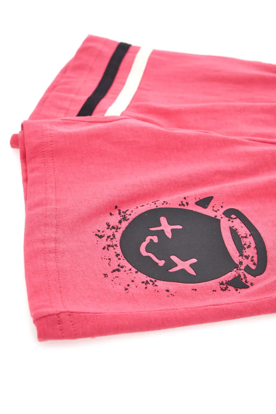 PITT KIDS PT-K-SE-7030 Set aus Tanktop und Shorts, Fuchsia und Schwarz