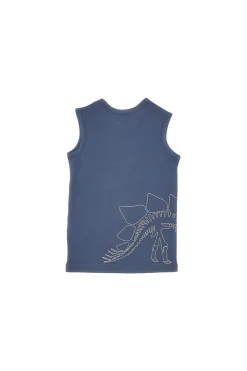 Pitt Kids PT-KT-7012 Tanktop mit Dinosaurier-Print, Blau
