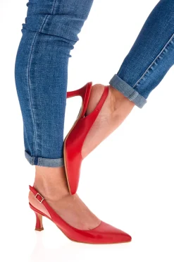 Pittarello 4366 Rote SlingBack-Pumps