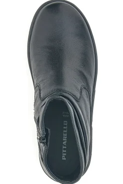Pittarello 17801 Schwarze Lederstiefeletten mit Memory Foam