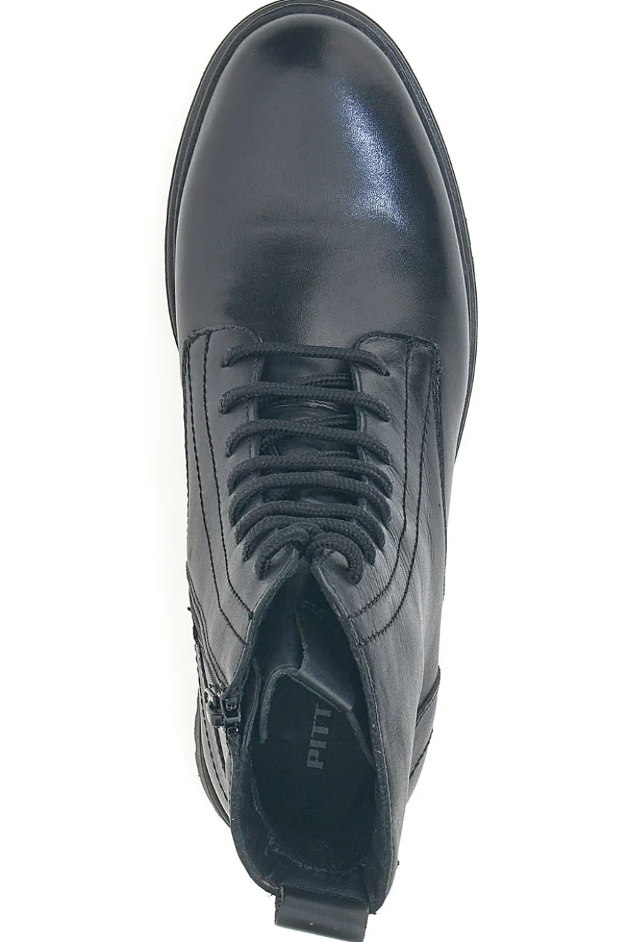 Pittarello 23746 Schwarze Stiefeletten mit seitlichem Reißverschluss und Memory Foam