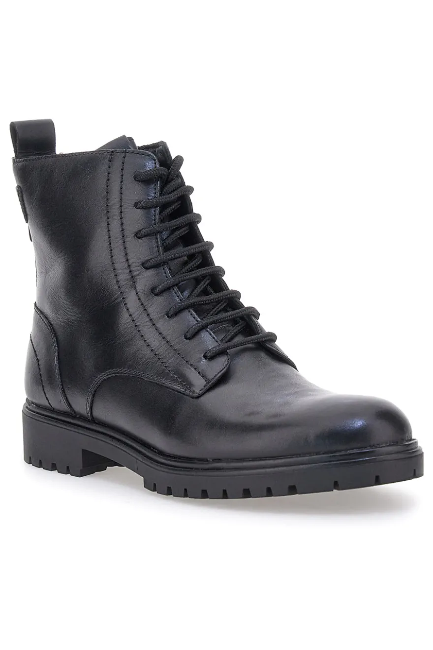 Pittarello 23746 Schwarze Stiefeletten mit seitlichem Reißverschluss und Memory Foam