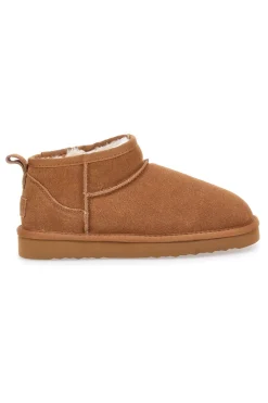 Pittarello – Wow 3550 – Stiefeletten im Slipper-Stil aus Wildleder in Kamelbraun mit Pelzfutter