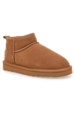 Pittarello – Wow 3550 – Stiefeletten im Slipper-Stil aus Wildleder in Kamelbraun mit Pelzfutter