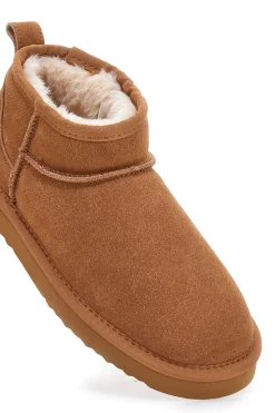 Pittarello – Wow 3550 – Stiefeletten im Slipper-Stil aus Wildleder in Kamelbraun mit Pelzfutter