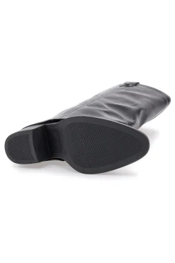 Pittarello Capsule BT24186024A schwarze Stiefel mit mittelhohem Absatz und quadratischer Zehenpartie