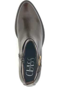 Pittarello Class 852160 Stiefeletten aus braunem Leder mit niedrigem Absatz