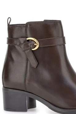 Pittarello Class 852160 Stiefeletten aus braunem Leder mit niedrigem Absatz