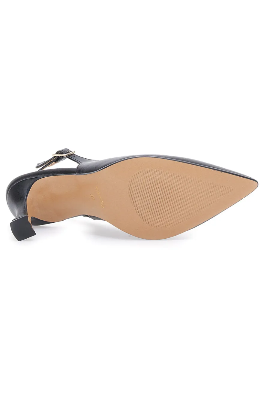 Pittarello Couture 148 Schwarze Slingback-Pumps