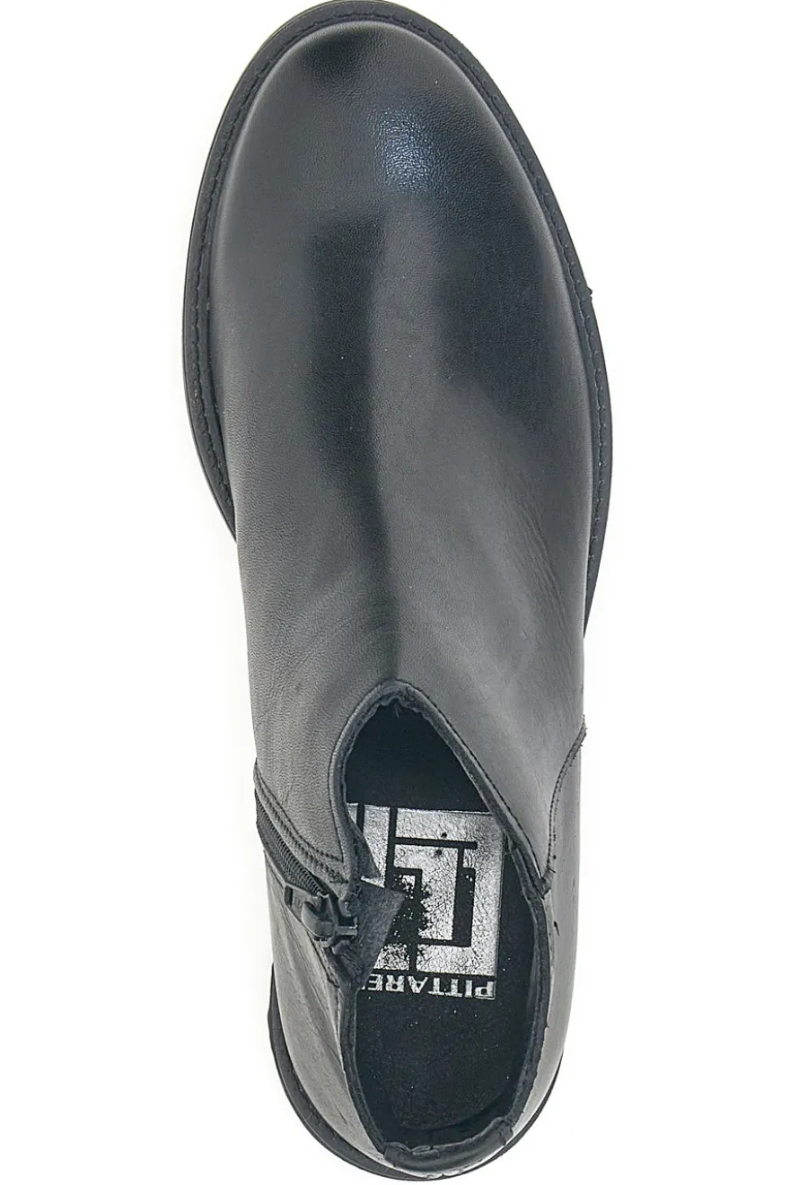 Pittarello Elite 99 – Stiefeletten aus schwarzem Leder mit seitlichem Reißverschluss