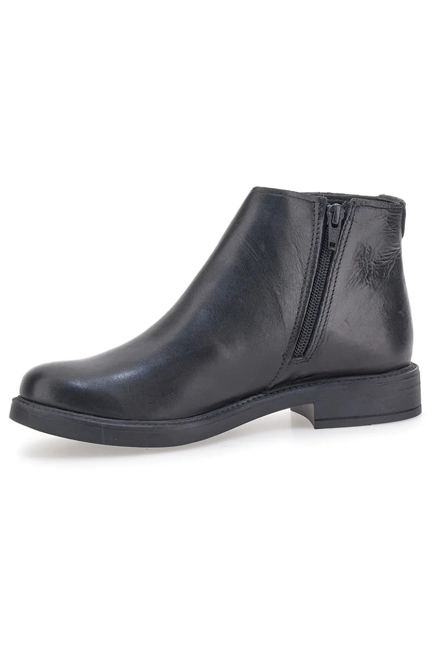 Pittarello Elite 99 – Stiefeletten aus schwarzem Leder mit seitlichem Reißverschluss