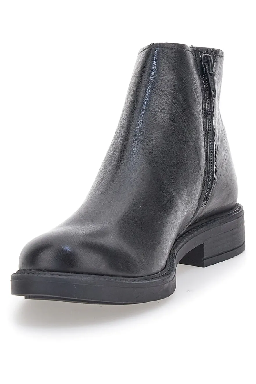 Pittarello Elite 99 – Stiefeletten aus schwarzem Leder mit seitlichem Reißverschluss