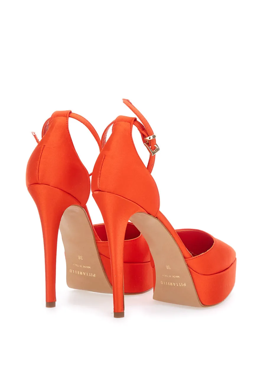 Pittarello Elite 611 Coral Satin Plateau Dekolleté