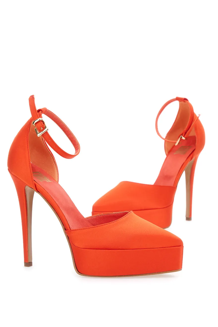 Pittarello Elite 611 Coral Satin Plateau Dekolleté