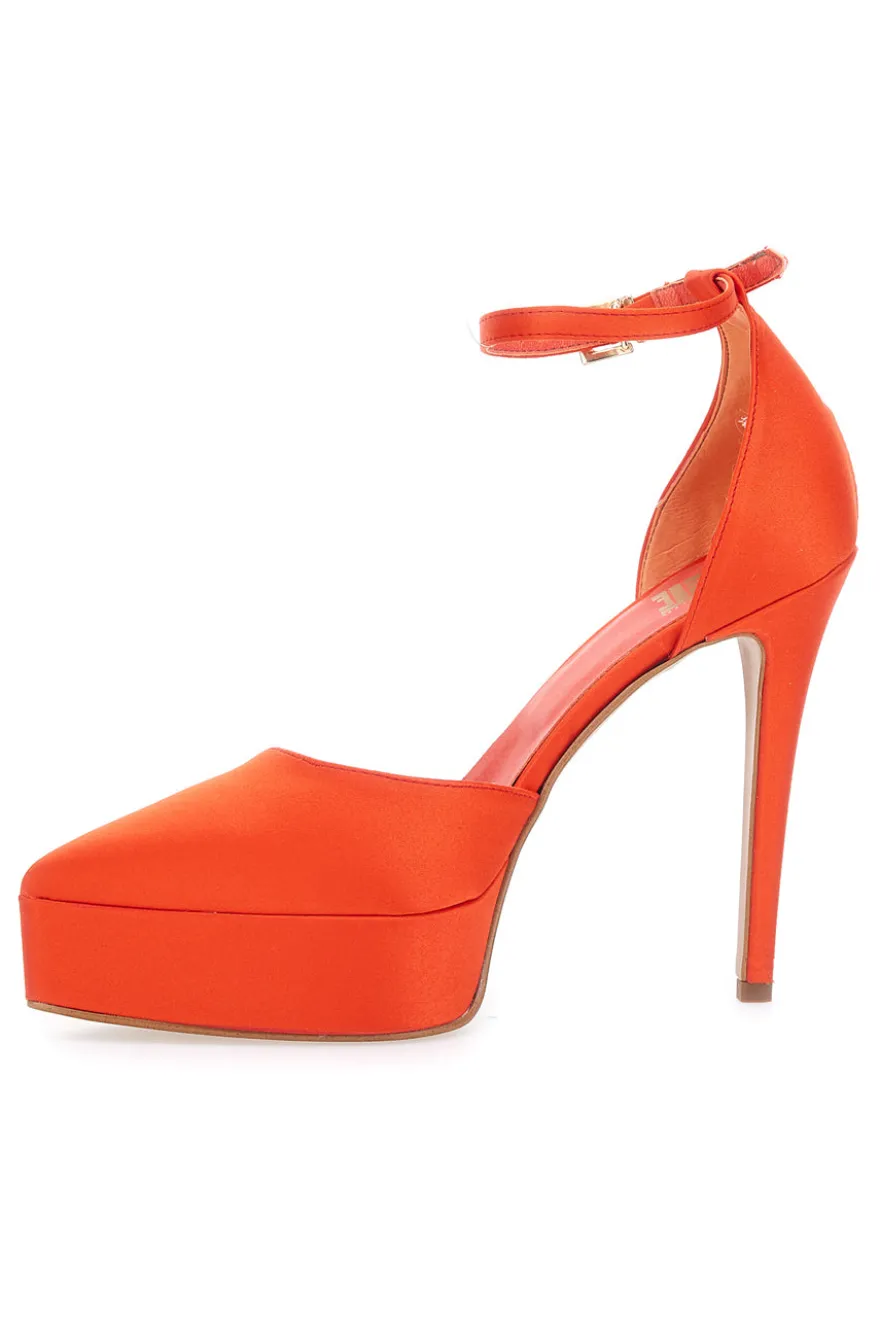 Pittarello Elite 611 Coral Satin Plateau Dekolleté