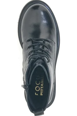 Pittarello Focus KI4040 schwarze Stiefeletten mit breitem Absatz und Schnürverschluss