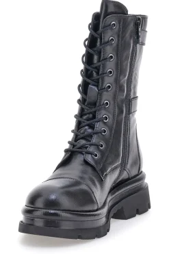 Pittarello FOCUS KI6062 schwarze Stiefeletten mit Schnallen und Profilsohle