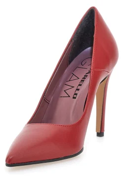 Pittarello Glam 6509 rote Pumps mit hohem Absatz und spitzer Spitze