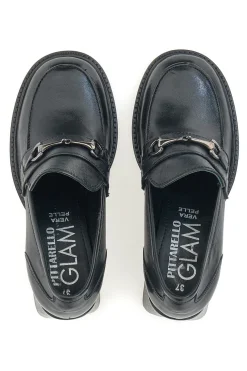 Pittarello Glam 7002 schwarze Mokassins mit Absatz