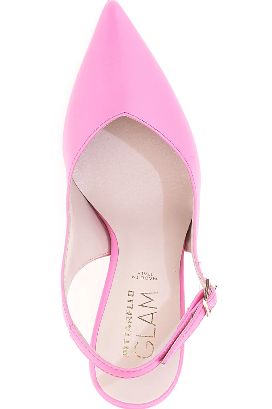 Pittarello Glam 3360 Shocking Pink Slingback-Pumps