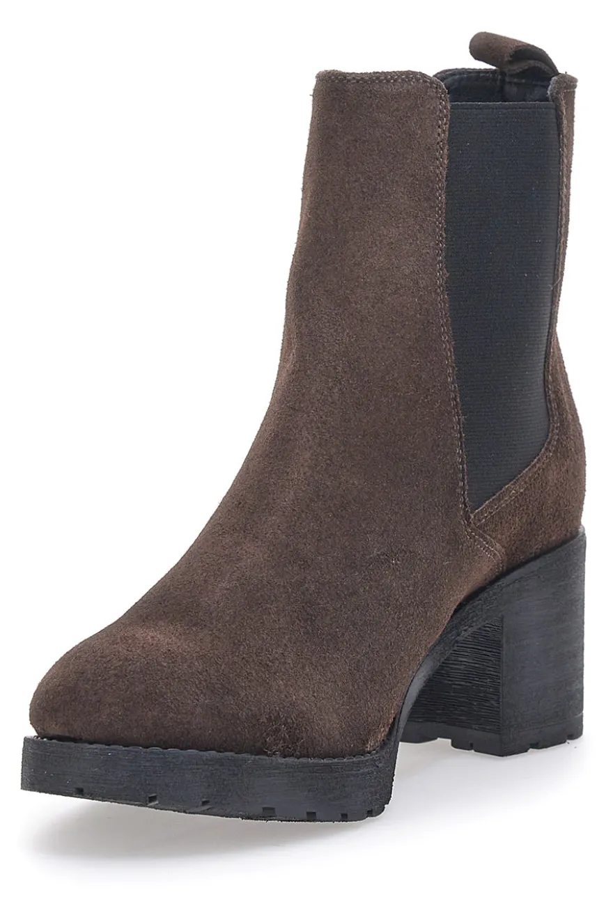 Pittarello Glam brauner Chelsea-Stiefel aus Wildleder 864150