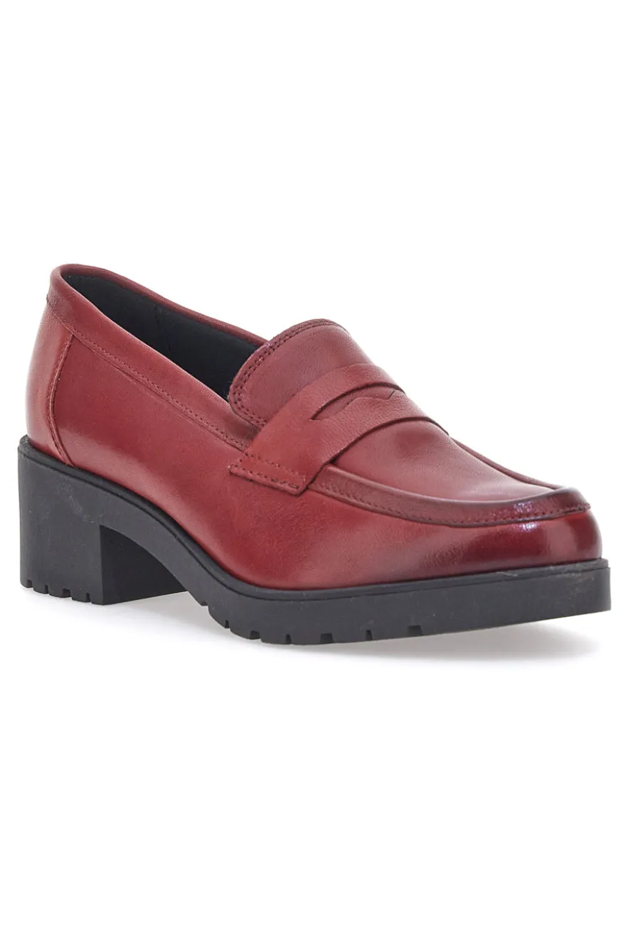 Pittarello Glam Roter Mokassin aus echtem Leder 85035
