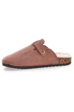 Pittarello Love 1071 Rosa Hausschuhe mit Schnalle und Fellfutter