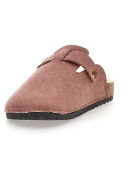 Pittarello Love 1071 Rosa Hausschuhe mit Schnalle und Fellfutter