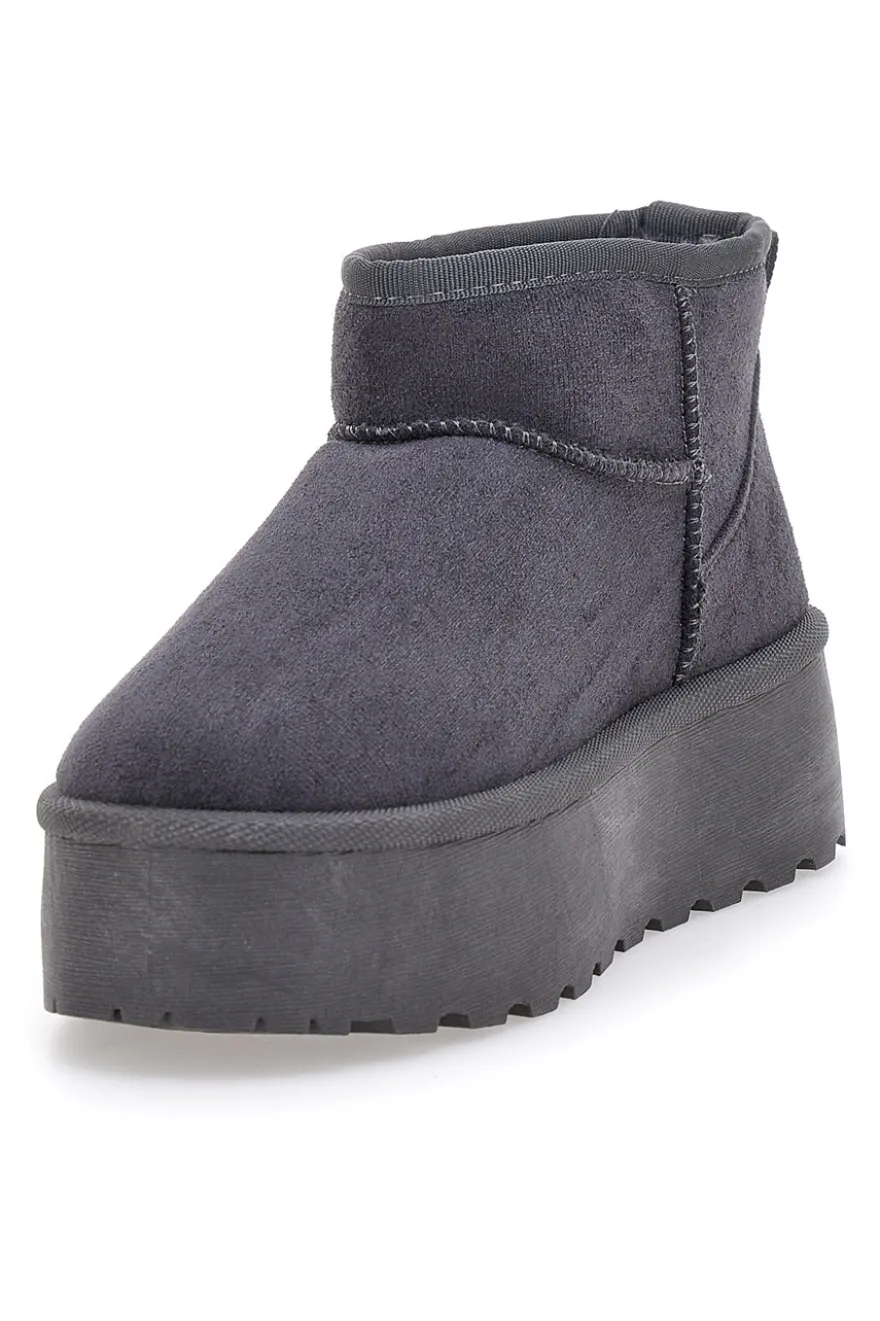 Pittarello Love PK1497B graue Stiefeletten mit Pelzfutter
