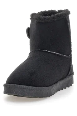 Pittarello Love PK1714B schwarze Stiefeletten mit Zierknopf und Fellfutter