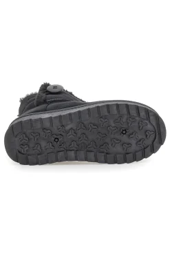 Pittarello Love PK1714B schwarze Stiefeletten mit Zierknopf und Fellfutter