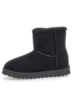 Pittarello Love PK1714B schwarze Stiefeletten mit Zierknopf und Fellfutter