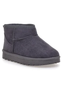 Pittarello Love PK1699D dunkelgraue Slipper-Stiefeletten mit Fellfutter