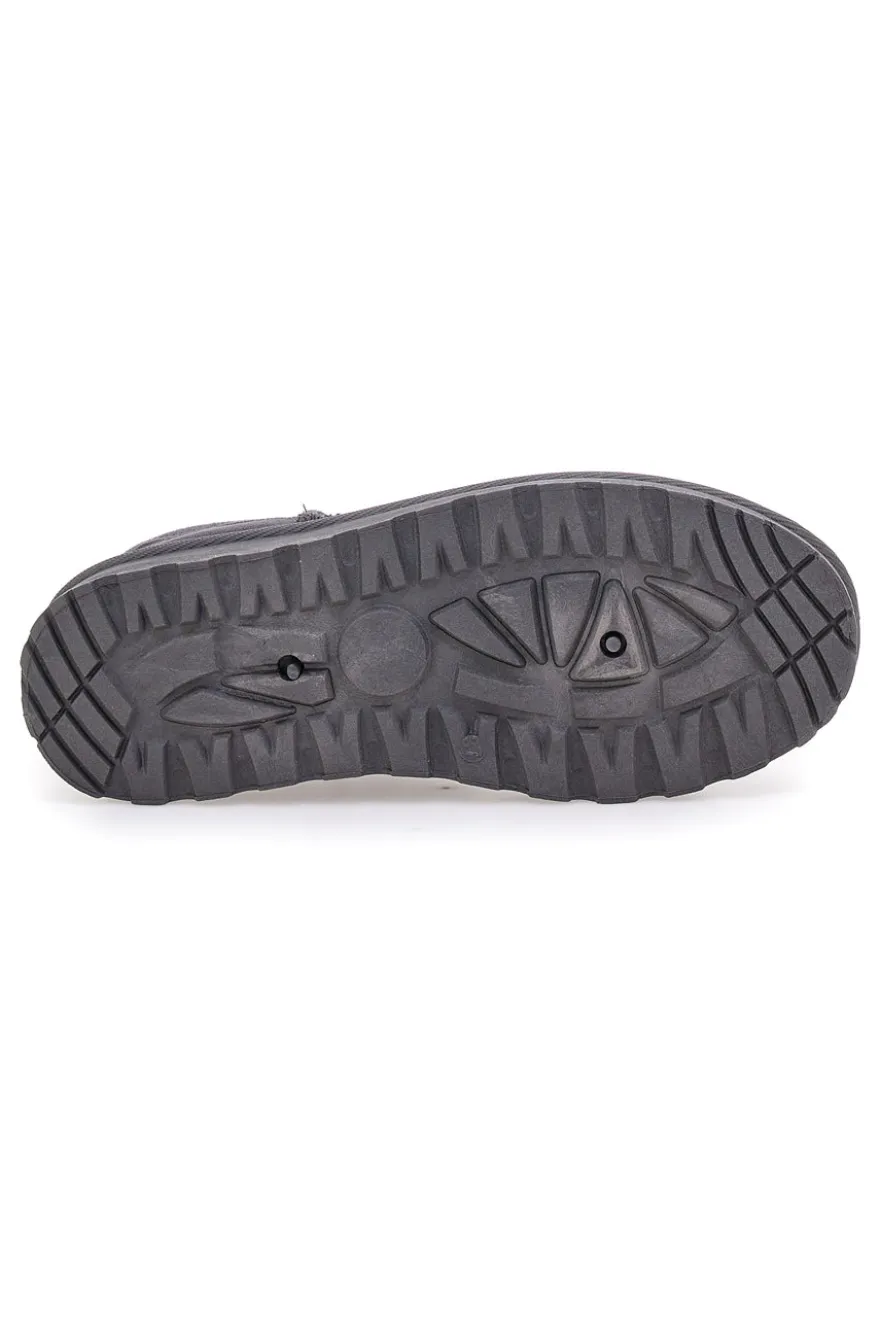 Pittarello Love PK1699D dunkelgraue Slipper-Stiefeletten mit Fellfutter