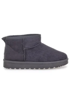 Pittarello Love PK1699D dunkelgraue Slipper-Stiefeletten mit Fellfutter
