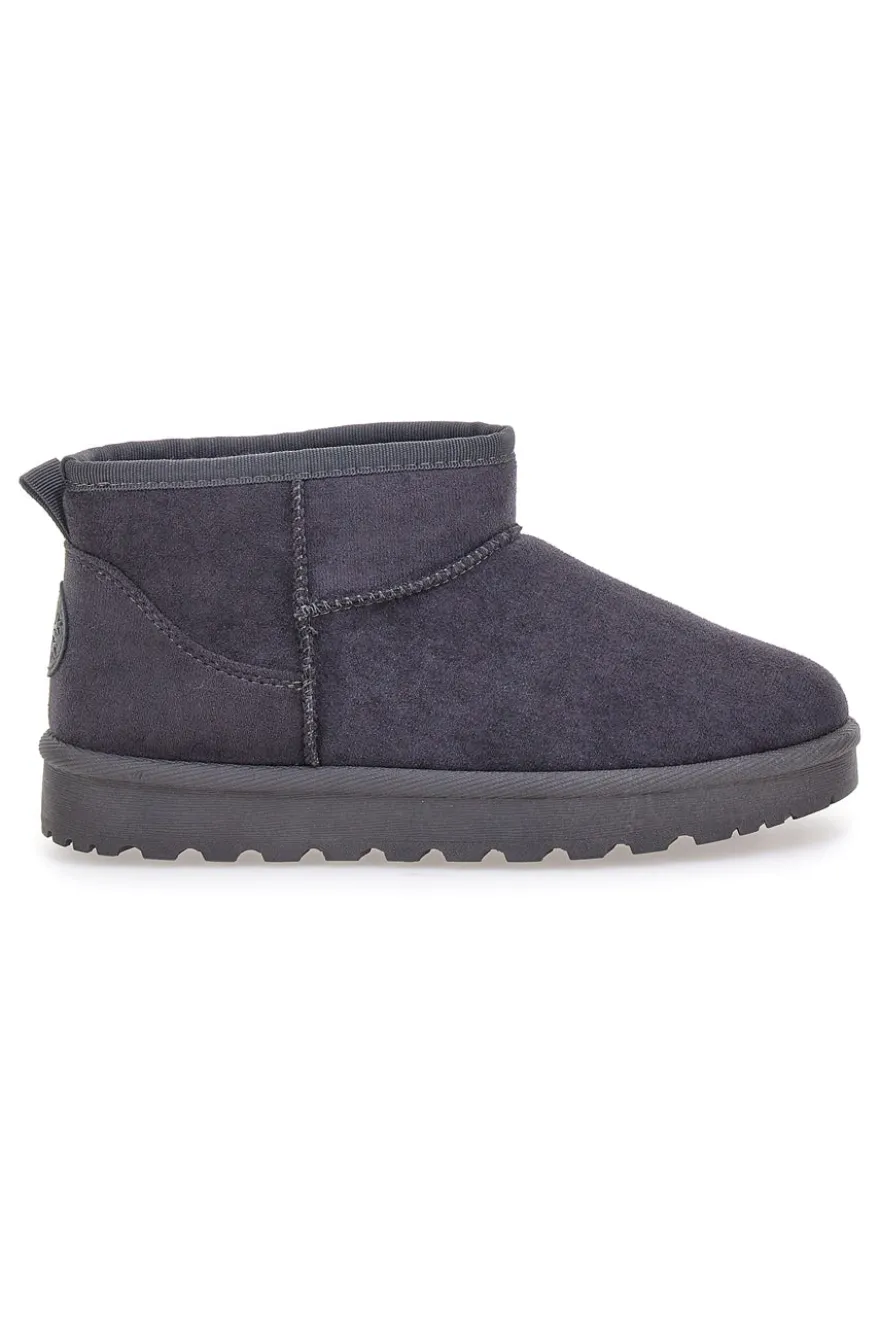 Pittarello Love PK1699D dunkelgraue Slipper-Stiefeletten mit Fellfutter