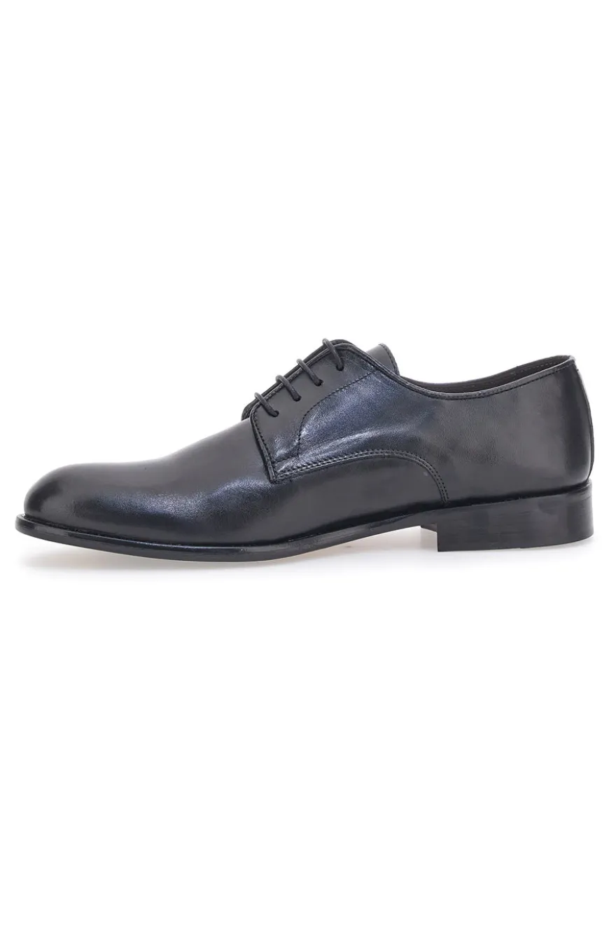 Pittarello Plus 734 Schnürschuhe aus schwarzem Echtleder